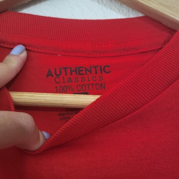 Men's YZY vs G.O.A.T. 23 Graphic Print Crewneck Red Tees Shirt Size Large - Picture 5 of 6